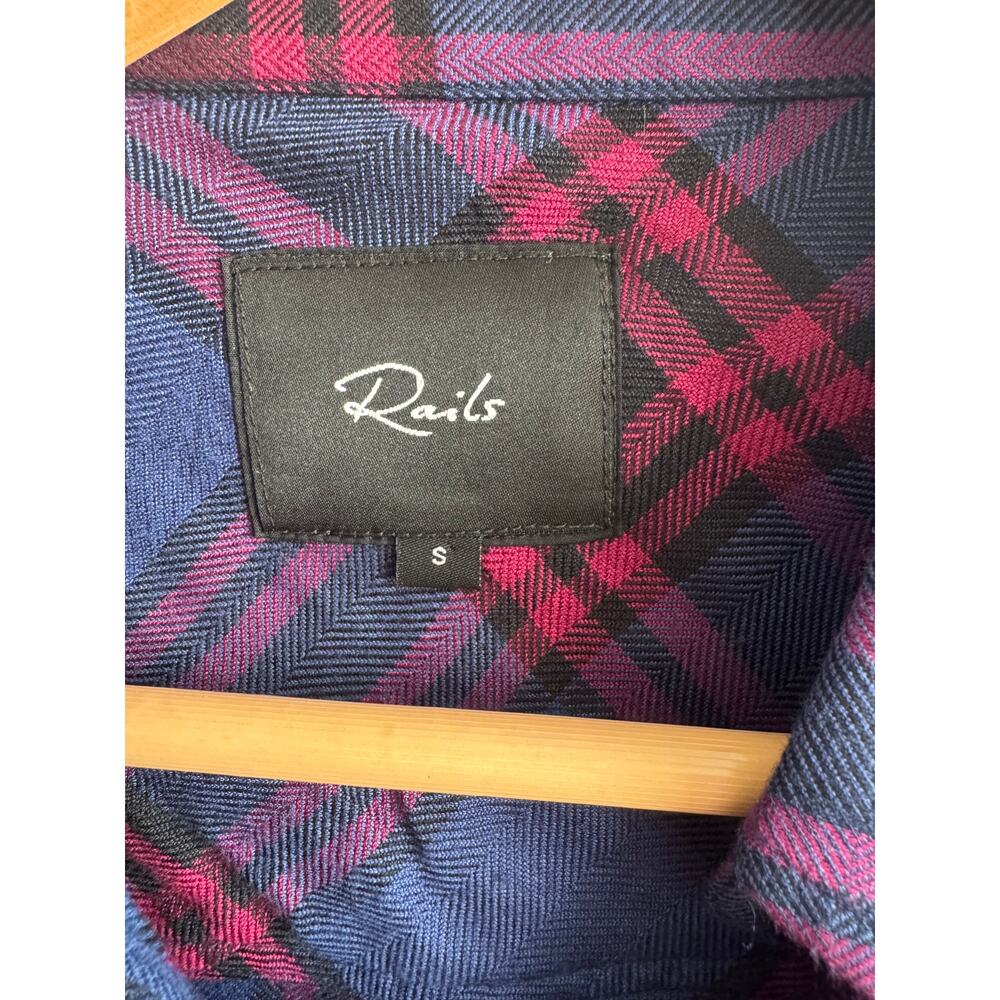 Rails Blue And Red Plaid Button Up - image 2